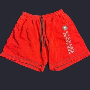 Nike Men's Vibrant Red Athletic Shorts
